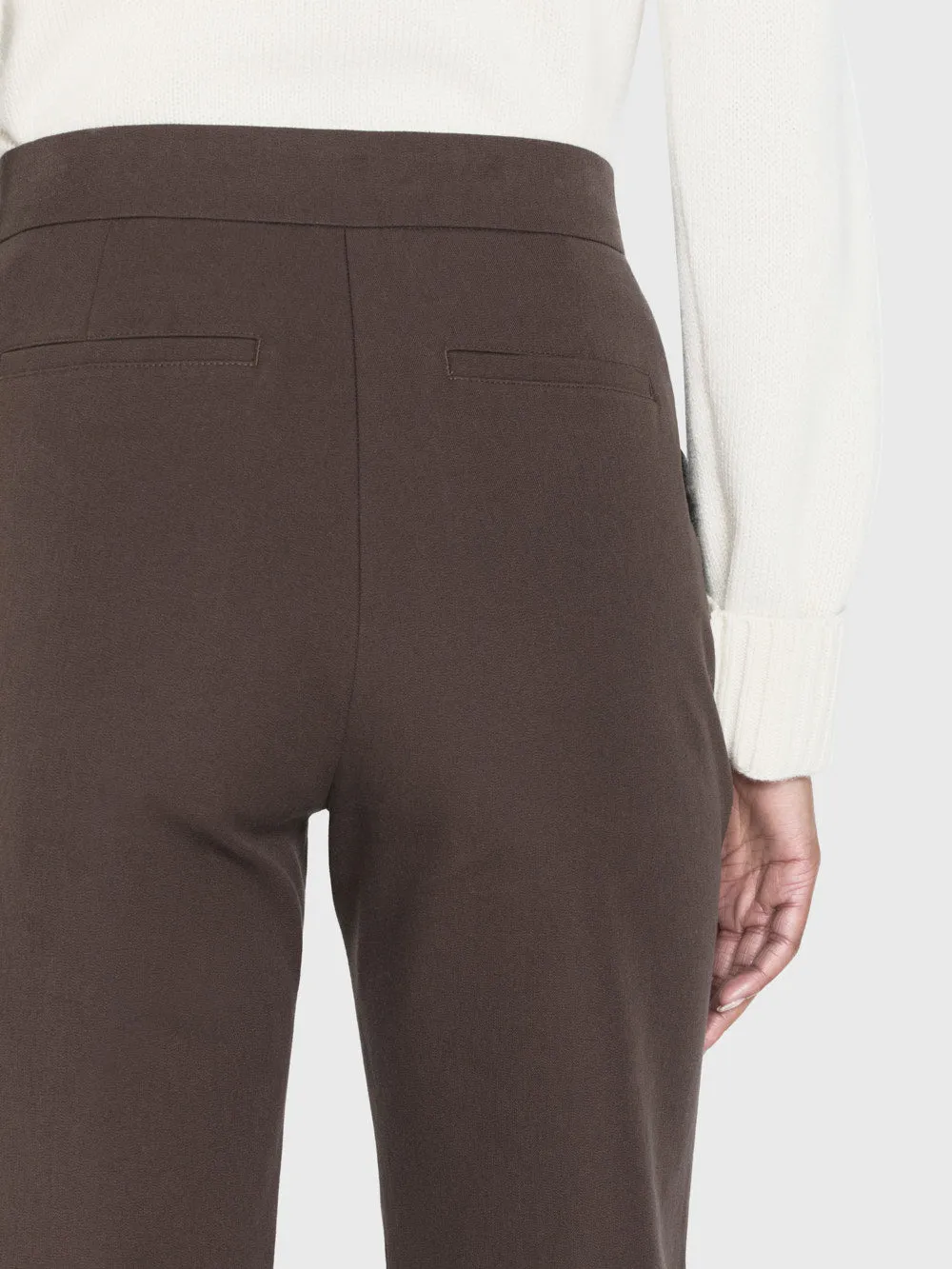 Le Jane Crop Trouser -- Chocolate Brown