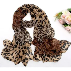 Leopard Scarf Women Multicolor Fashion Classical Printing Long Soft  Shawl Scarves Quality Long Chiffon Femme Wrap Scarf Ladies