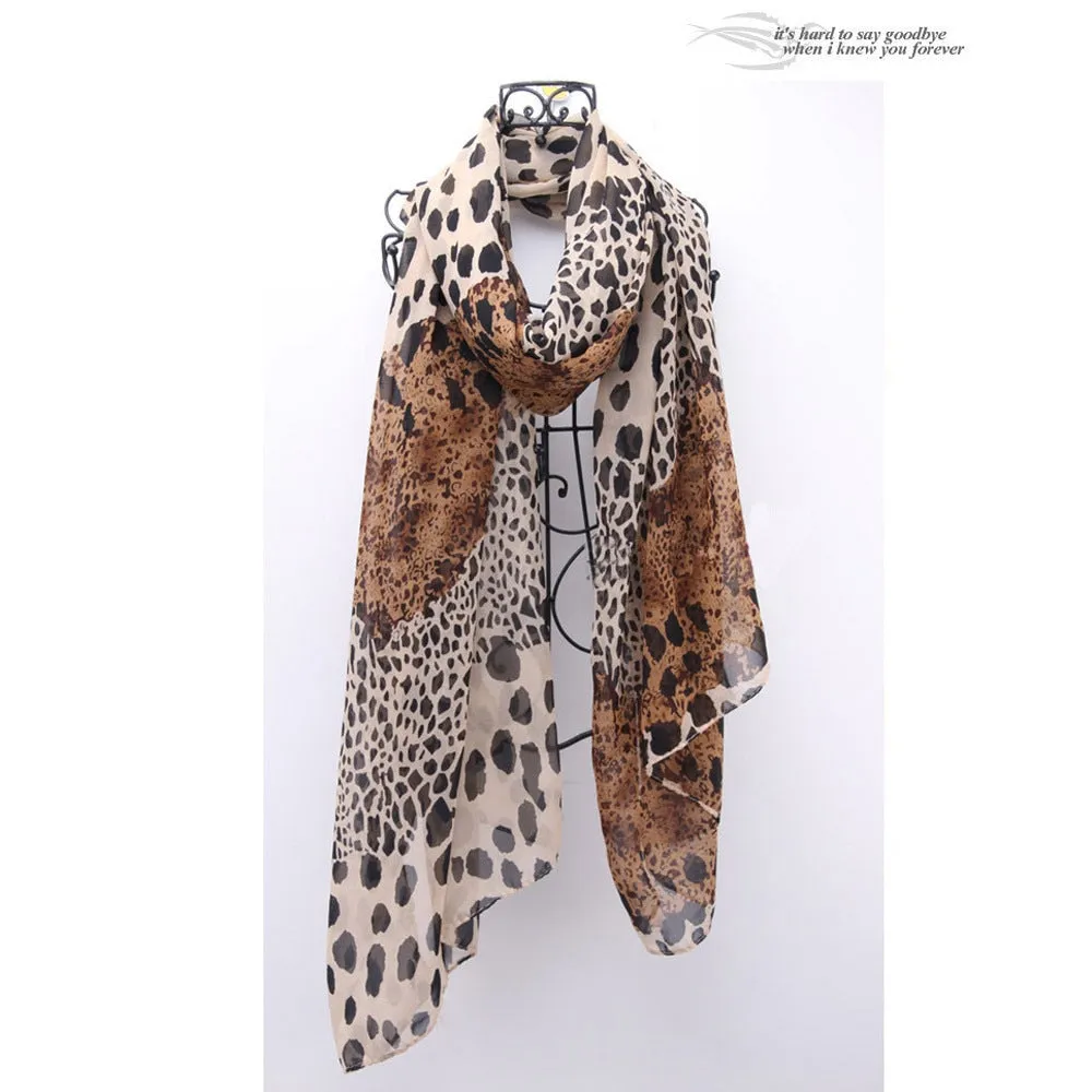 Leopard Scarf Women Multicolor Fashion Classical Printing Long Soft  Shawl Scarves Quality Long Chiffon Femme Wrap Scarf Ladies