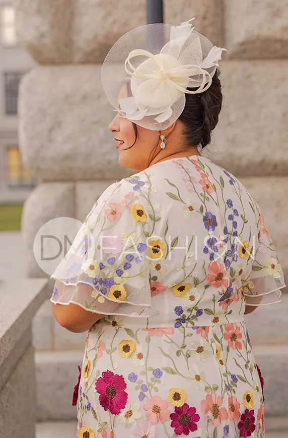 Lillian Duchess Ivory Floral Dress - DM Exclusive