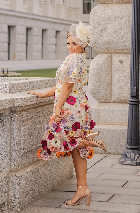 Lillian Duchess Ivory Floral Dress - DM Exclusive