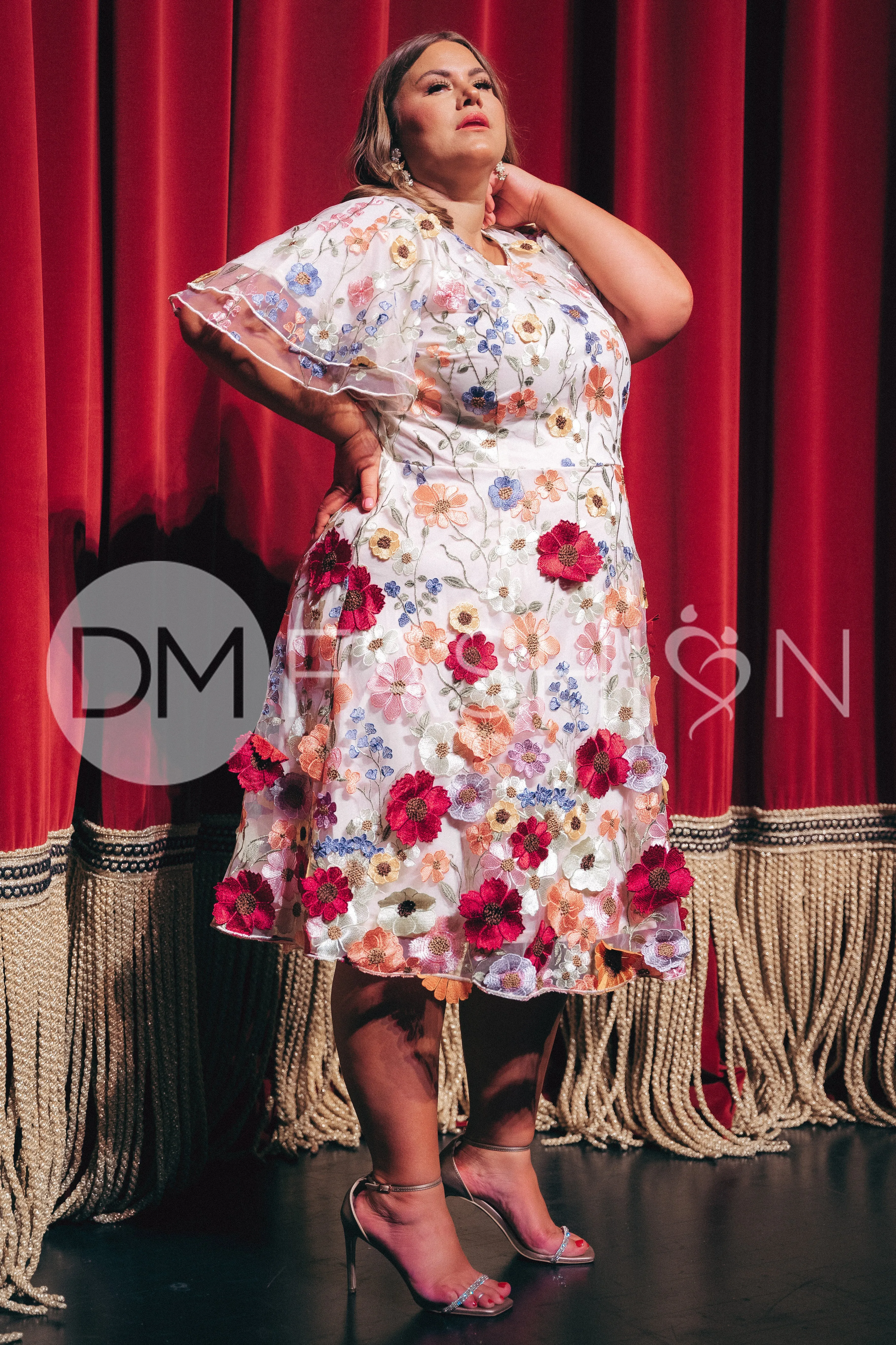 Lillian Duchess Ivory Floral Dress - DM Exclusive