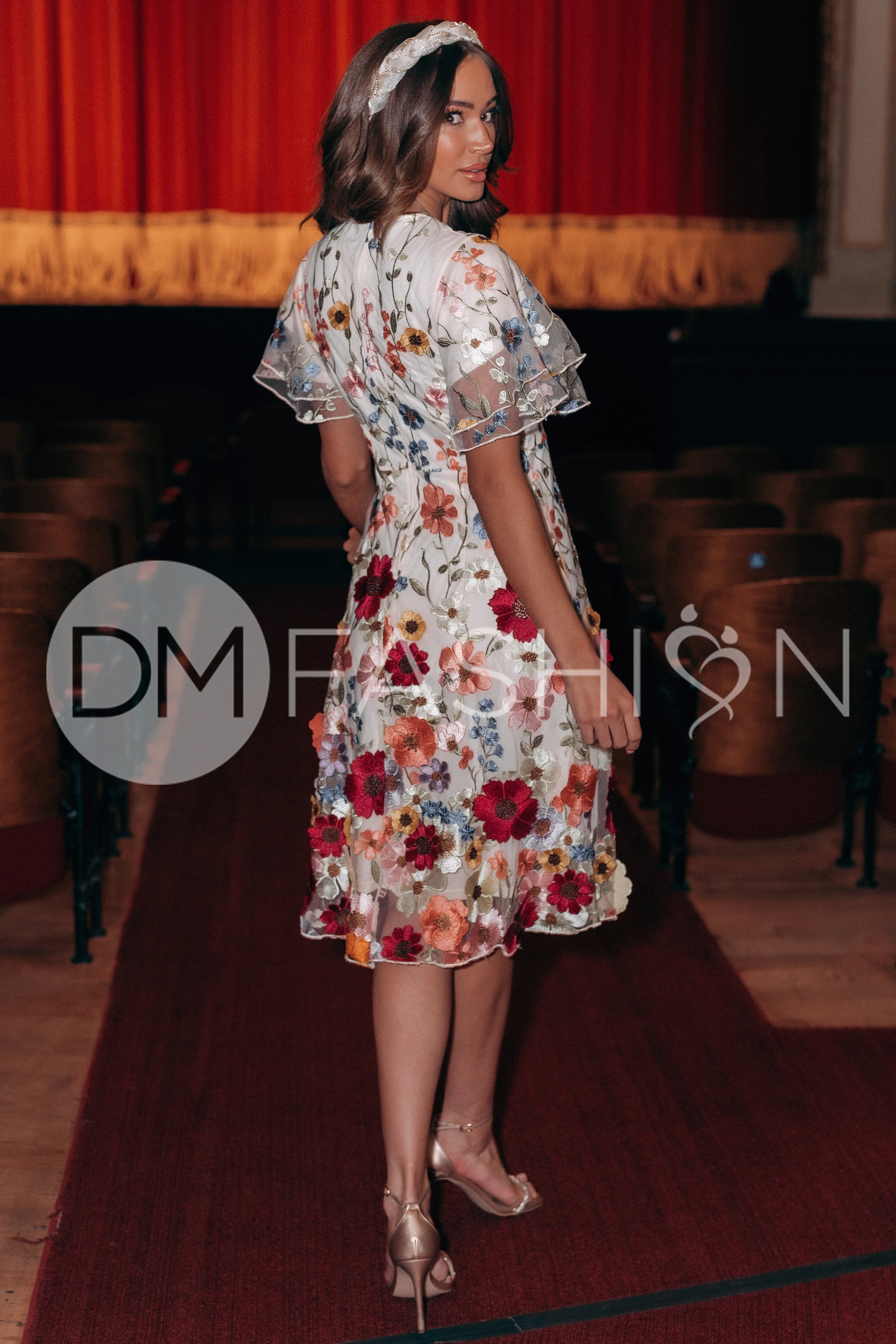 Lillian Duchess Ivory Floral Dress - DM Exclusive