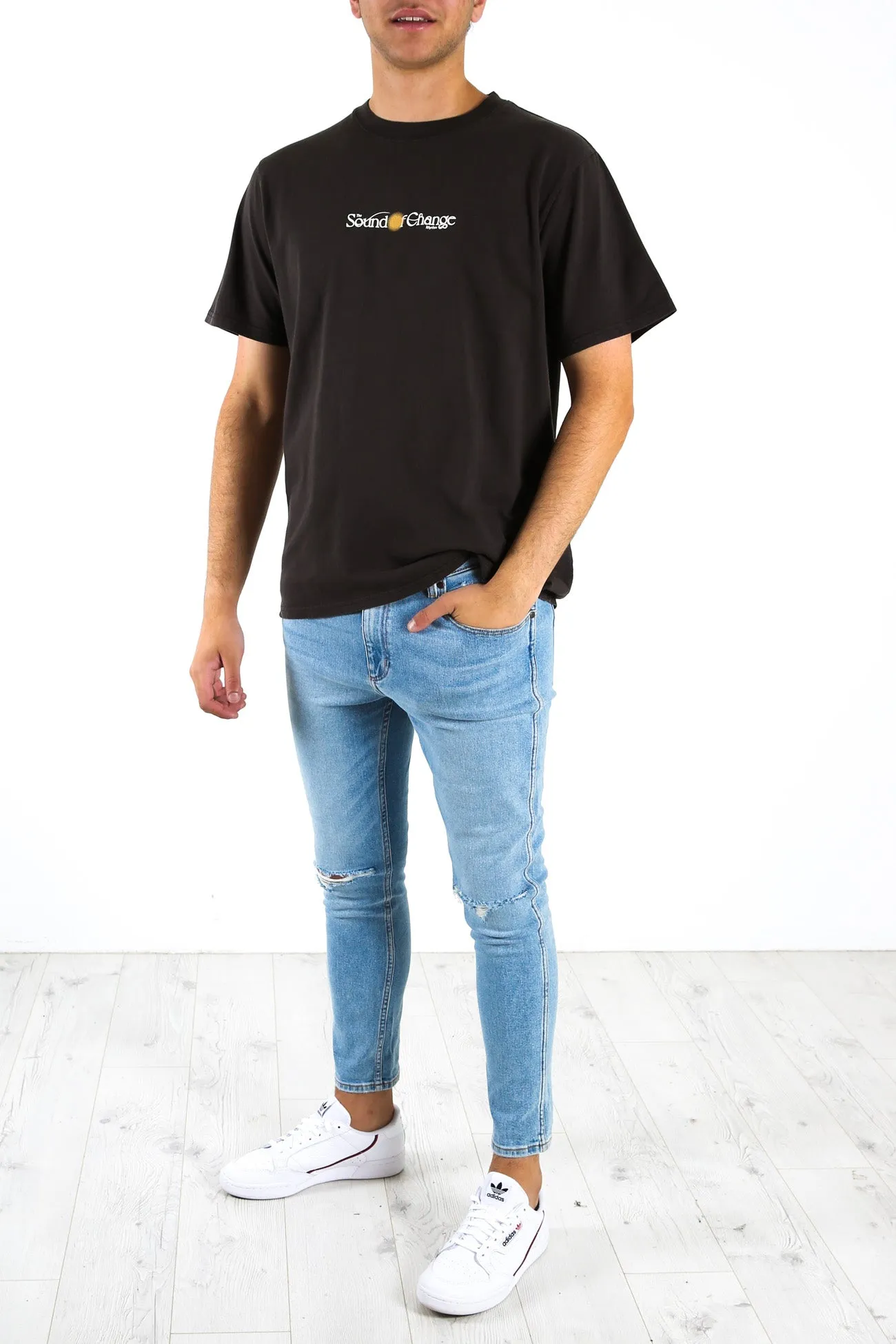 Linear Short Sleeve Vintage Tee Vintage Black