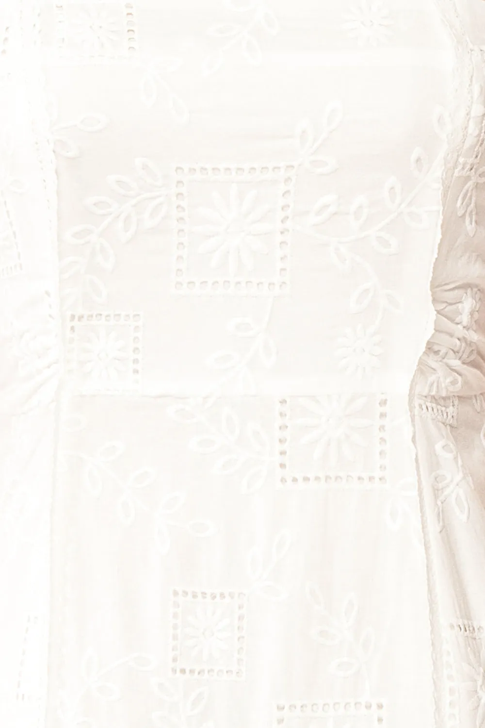 Lisy | White Midi Dress w/ Openwork