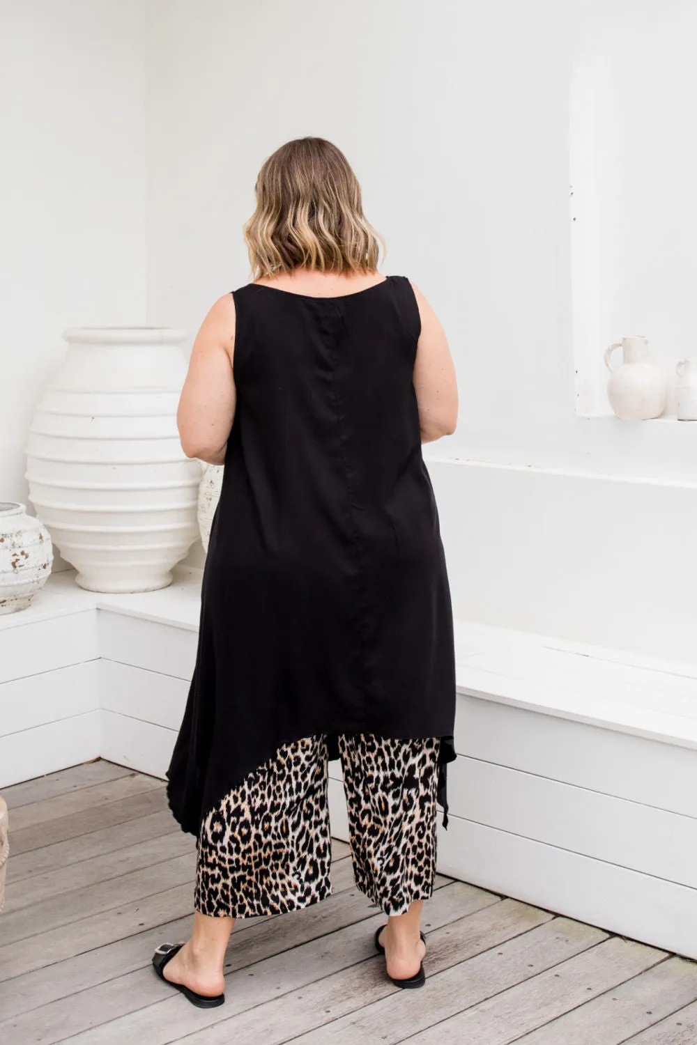 Long Tunic Top - Black