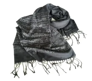 Lorem Ipsum Scarf. Linen weave pashmina.