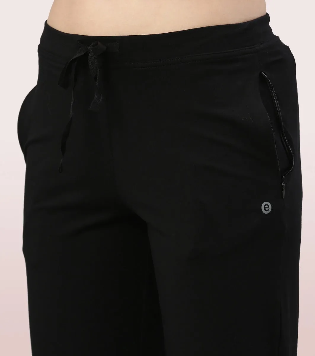 Lounge Pants | Basic Straight Leg Pants With Adjustable Drawstring And Zipper Pockets