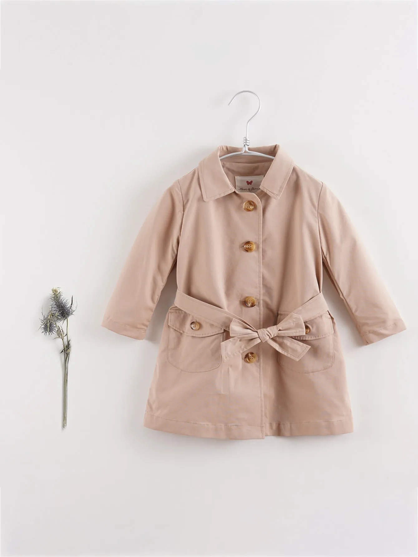 MARC & JANIE Girls Bow Trench Coat 213213