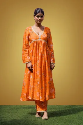 Mehfil Orange Twin Set