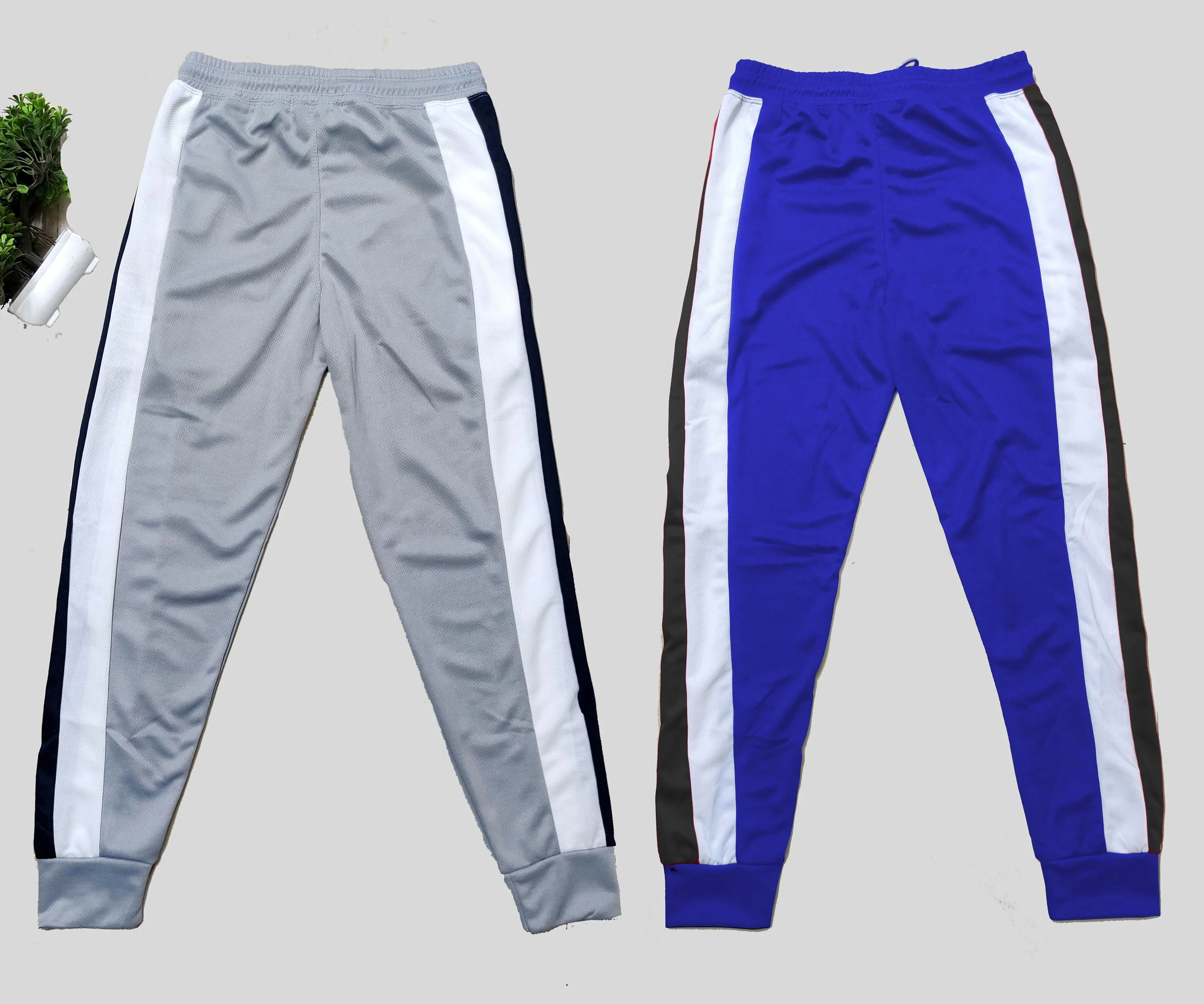 Men Colorblock Grey/Blue Joggers (Pack of 2)