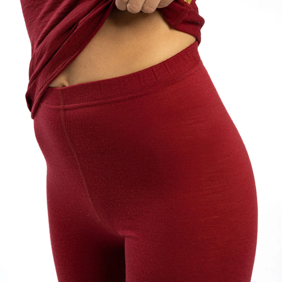 MENIQUE 100% Merino Wool Womens Pants Royal Cherry