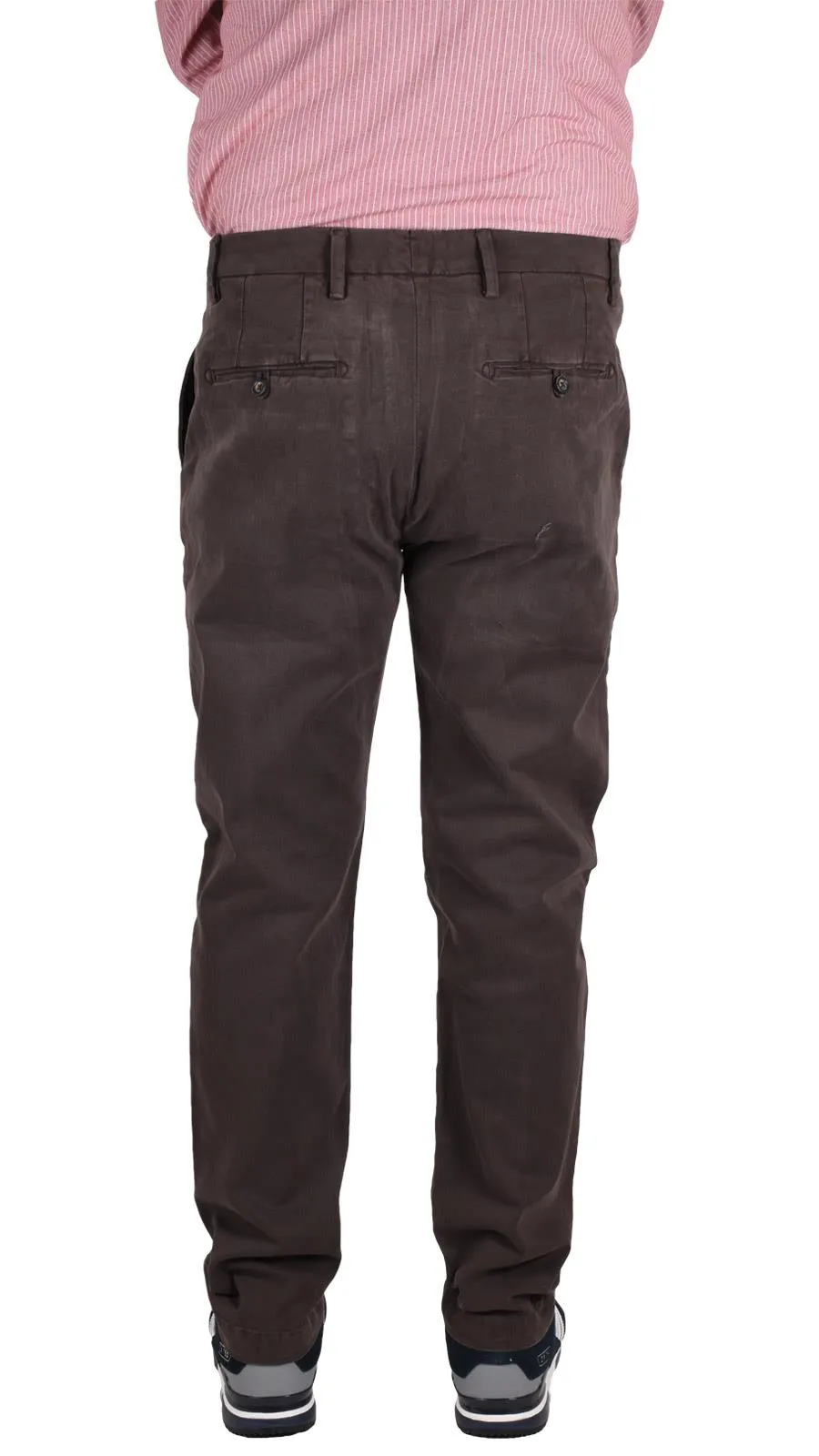 Mens Brown Slim Fit Cotton Jeans - 28W X 32L