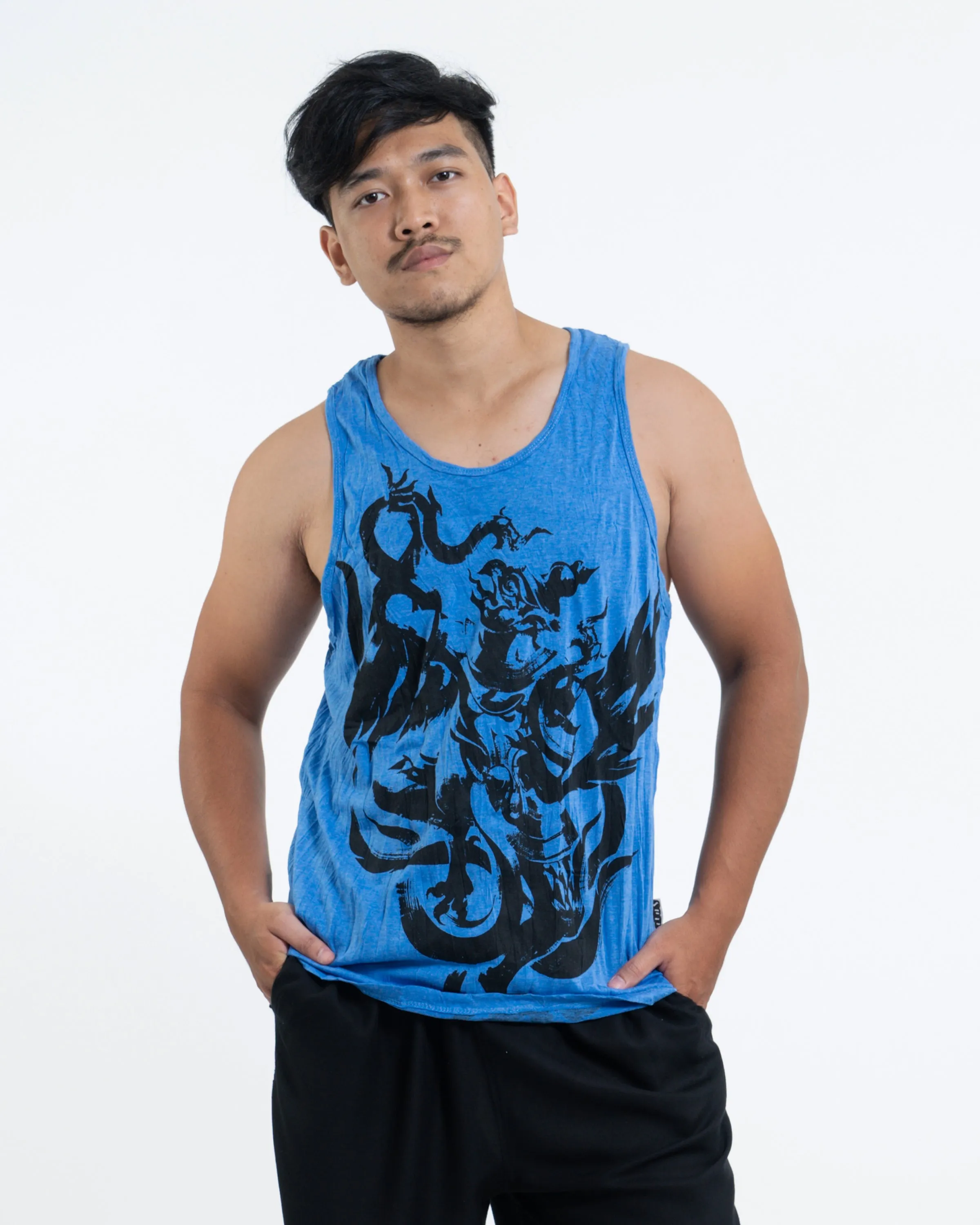 Mens Garuda Tank Top in Blue