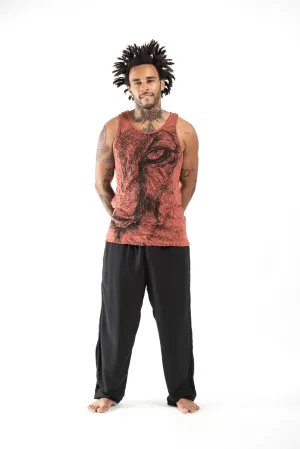 Mens Lions Eye Tank Top in Brick