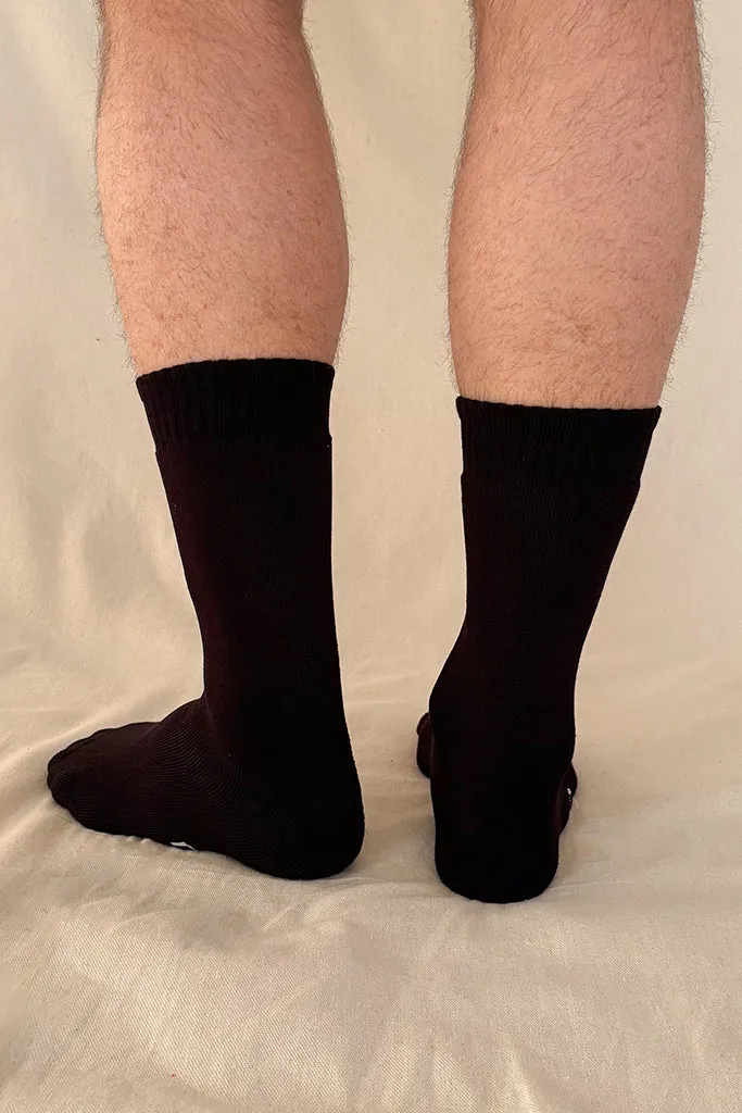 Men's Thick Bamboo Socks 2 Pack - Black