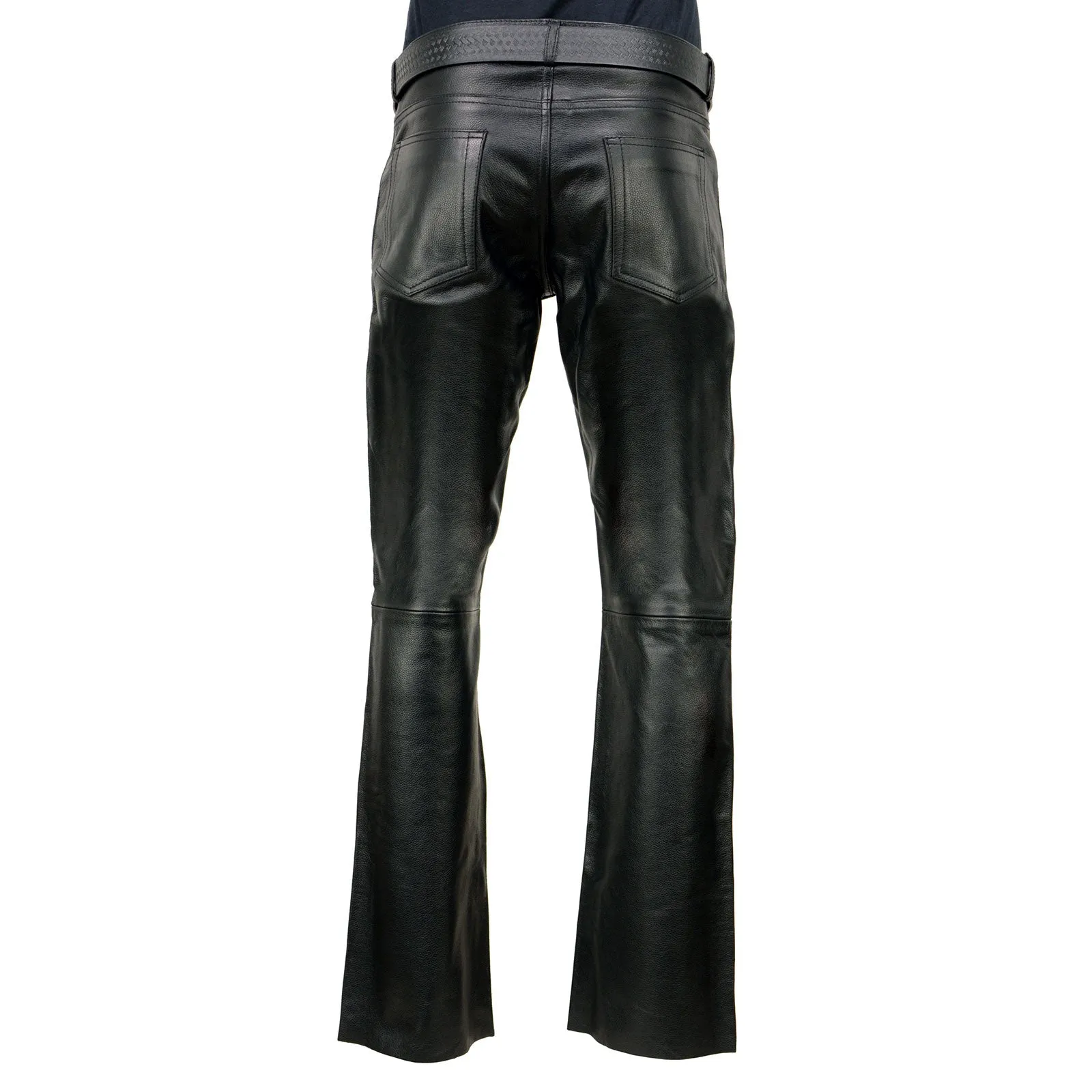 Milwaukee Leather | Classic Fit 5 Pocket Leather Pants for Men - Premium Leather Motorcycle Riding Pants - LKM5790