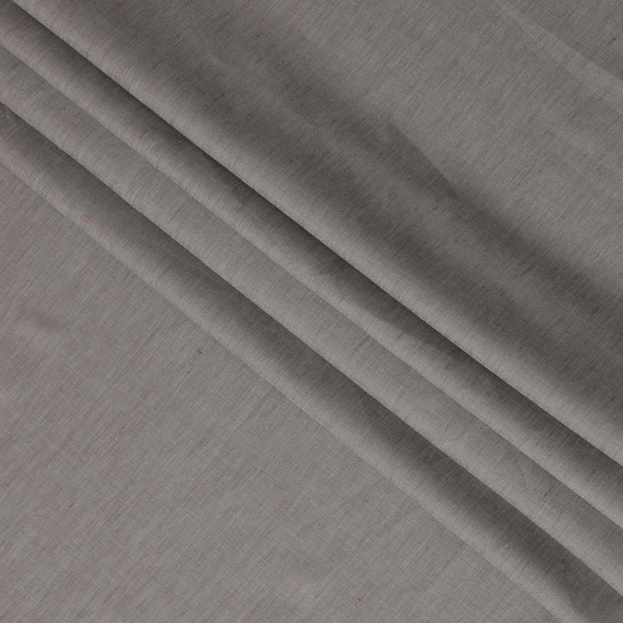 Mink grey premium plain pure linen fabric 60 Lea-D15413