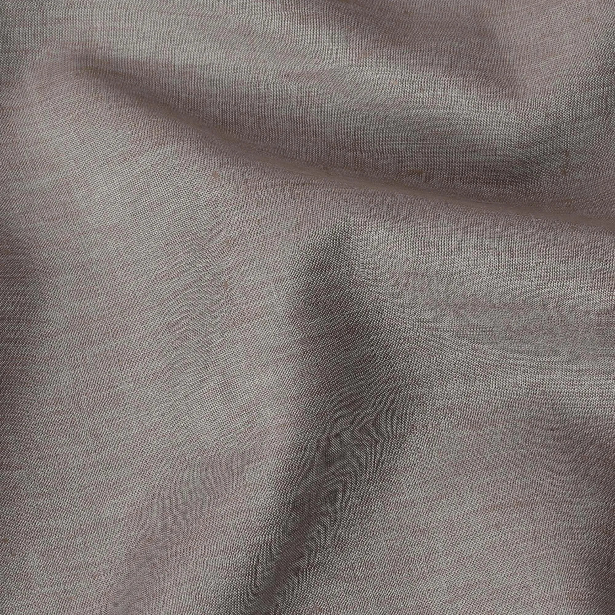 Mink grey premium plain pure linen fabric 60 Lea-D15413