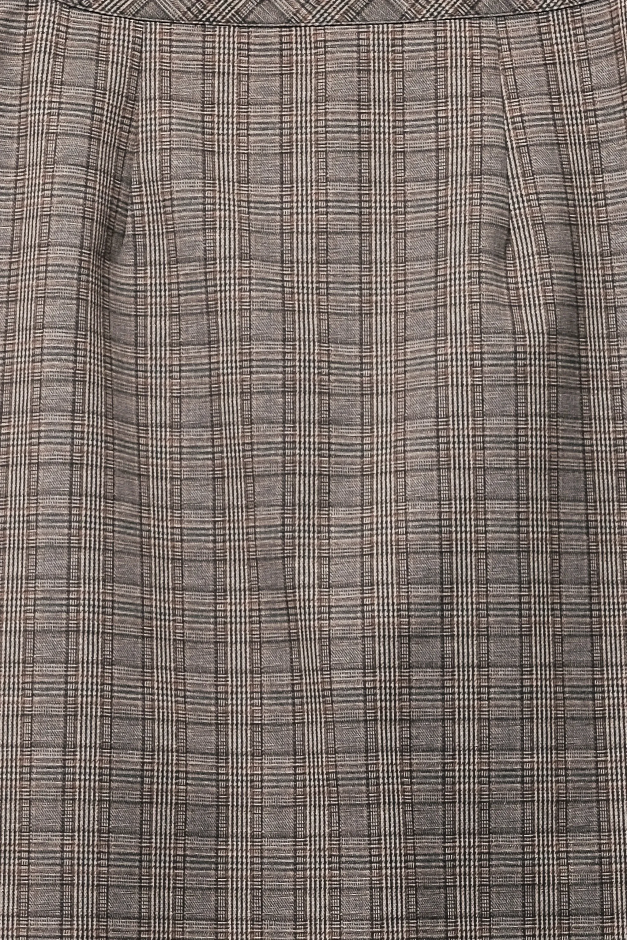 Miss Patina Brown Plaid Midi Pencil Skirt US 8, Y2K