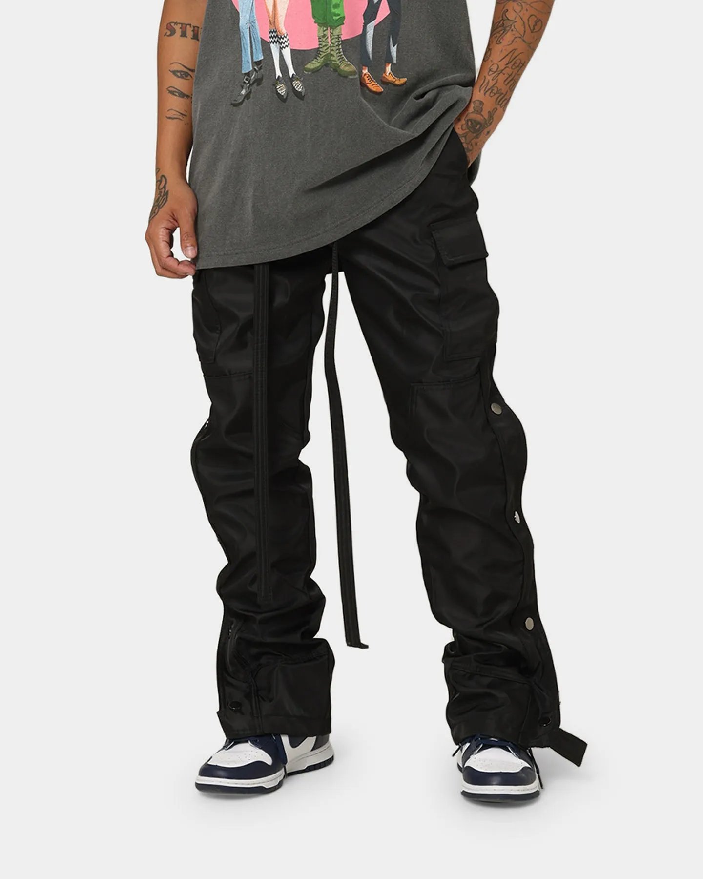 MNML Snap Zipper II Cargo Pants Black