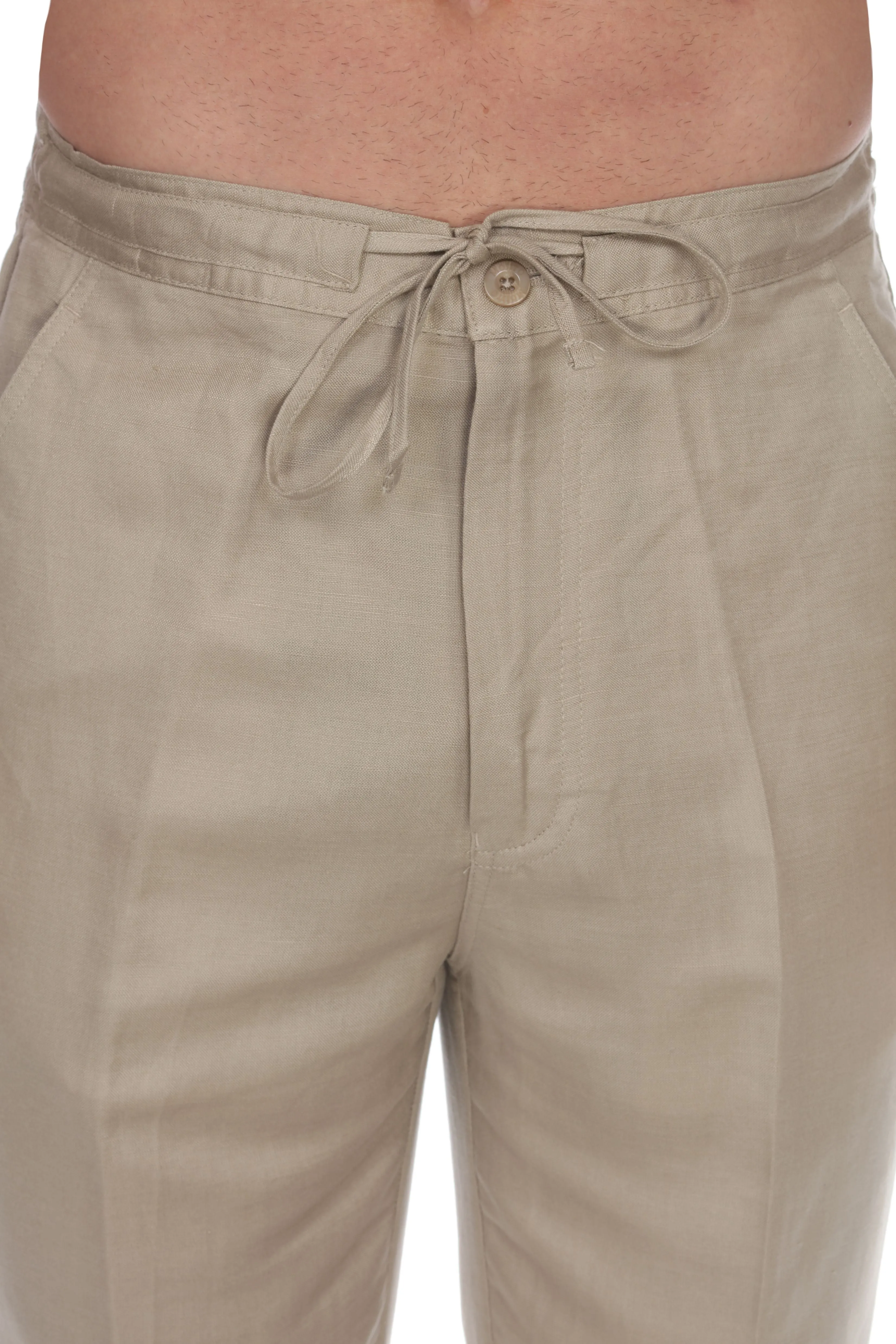 Mojito Collection Men's Casual Drawstring Linen Pants