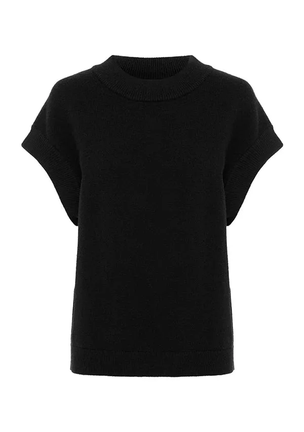 MOS THE LABEL Wistful Knit Vest Black