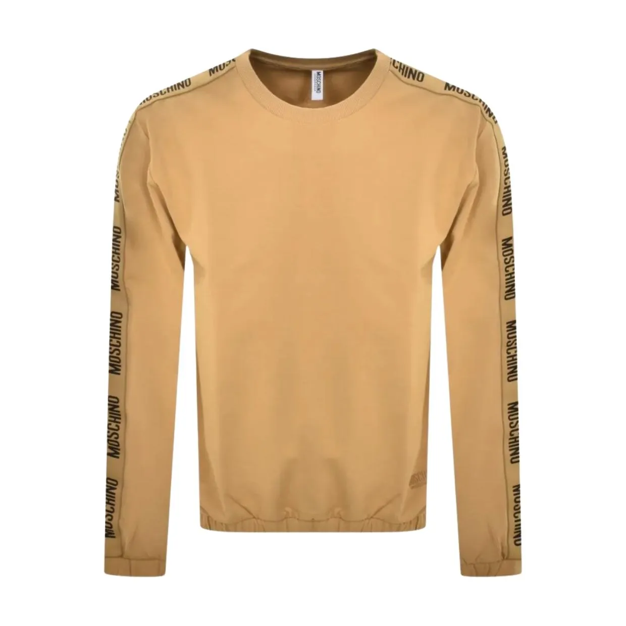 Moschino Underwear Logo Tape Beige Sweatshirt