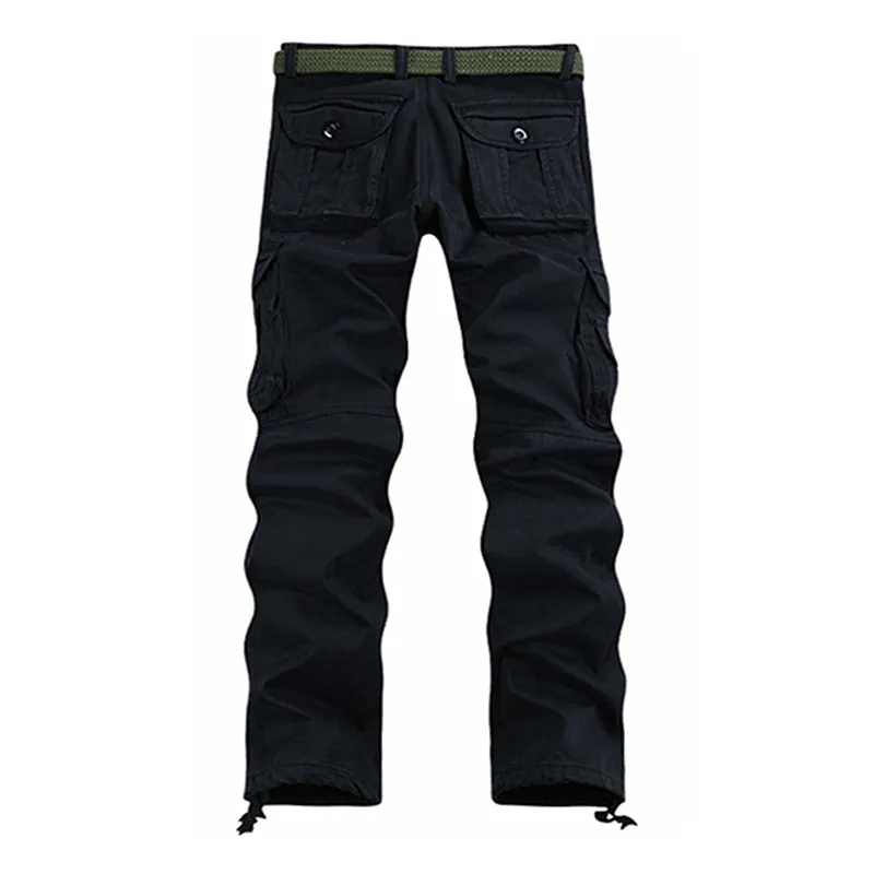 Multifunctional Men Cotton Long Pants Outdoor Cargo Pants For All Seasons