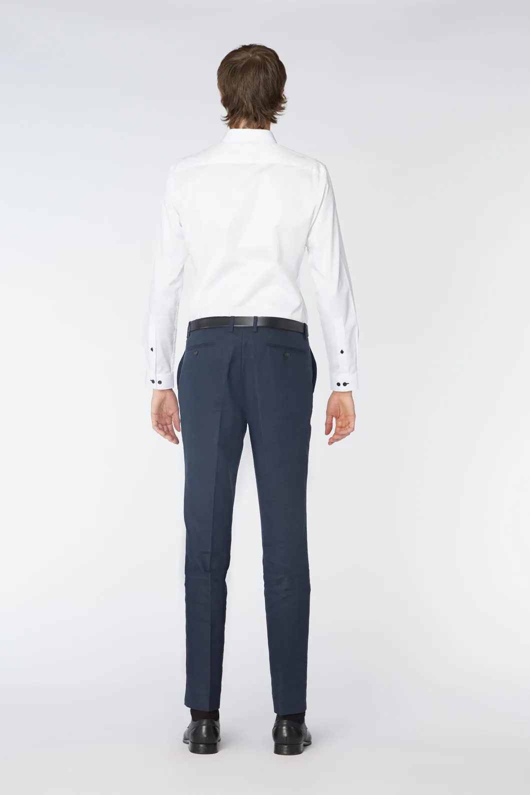 Navy Linen Suit Pant