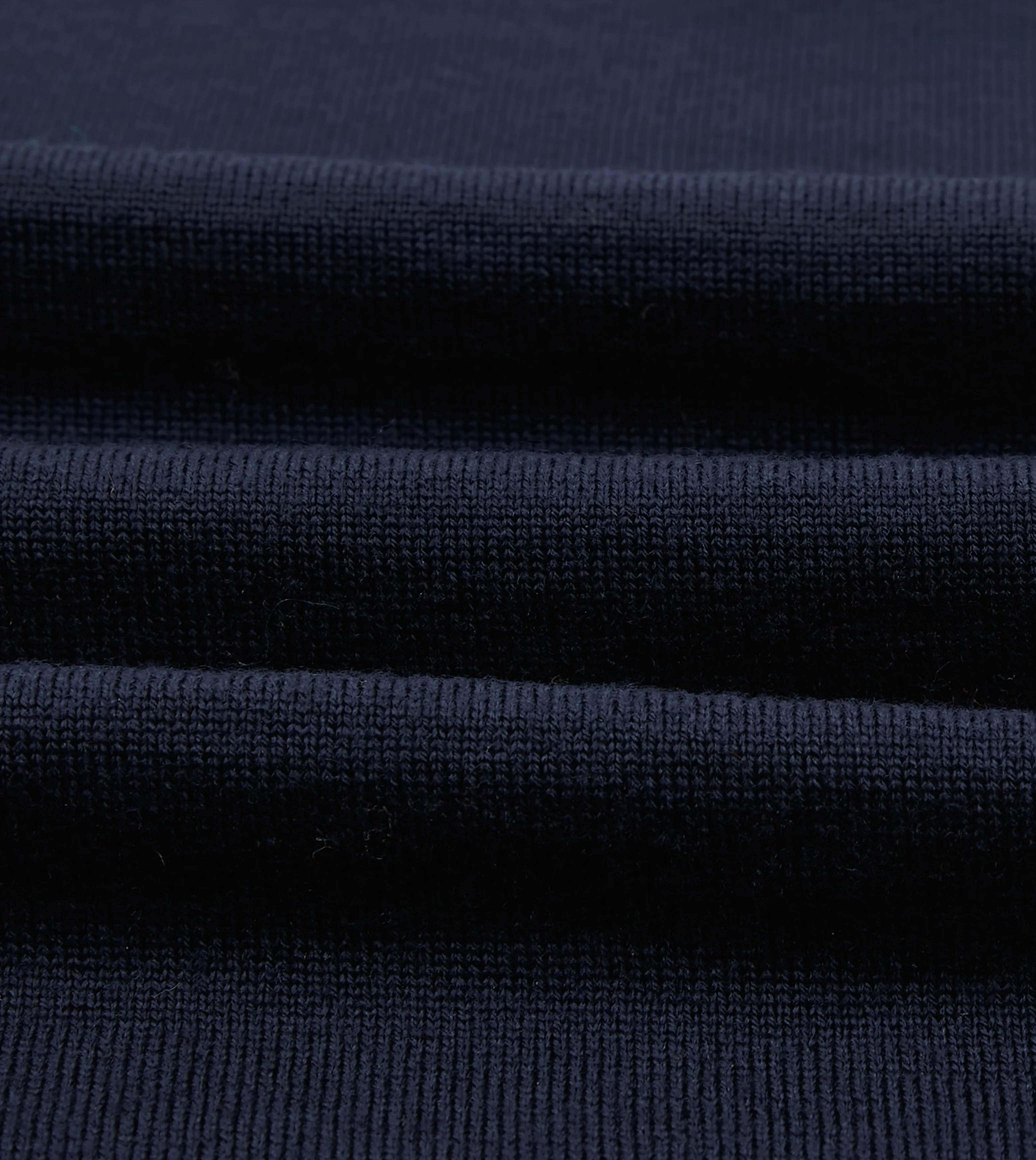 Navy Merino Wool Knitted Rugby Shirt