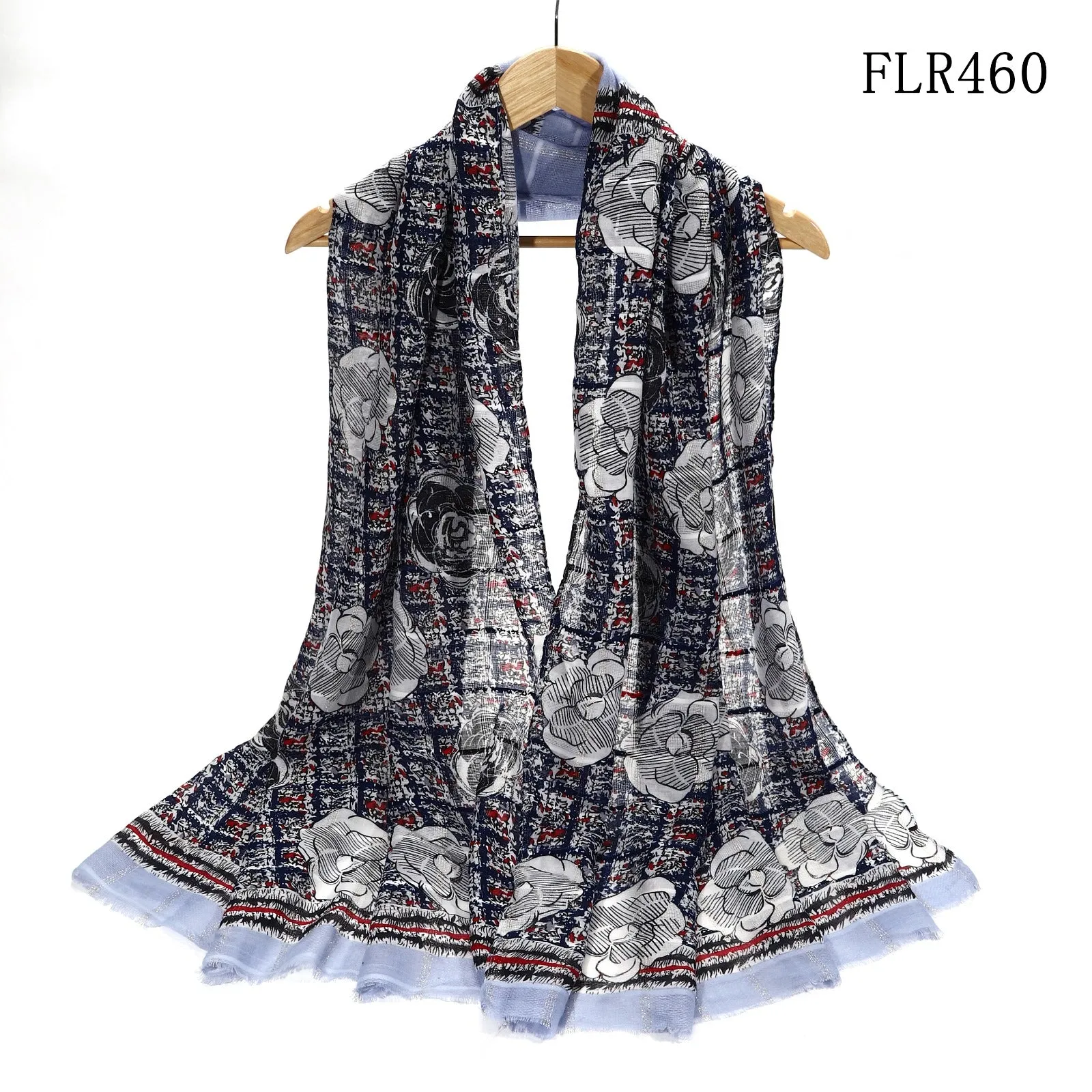 New Women Printed Floral Scarf for Summer Light Weight Colorfull