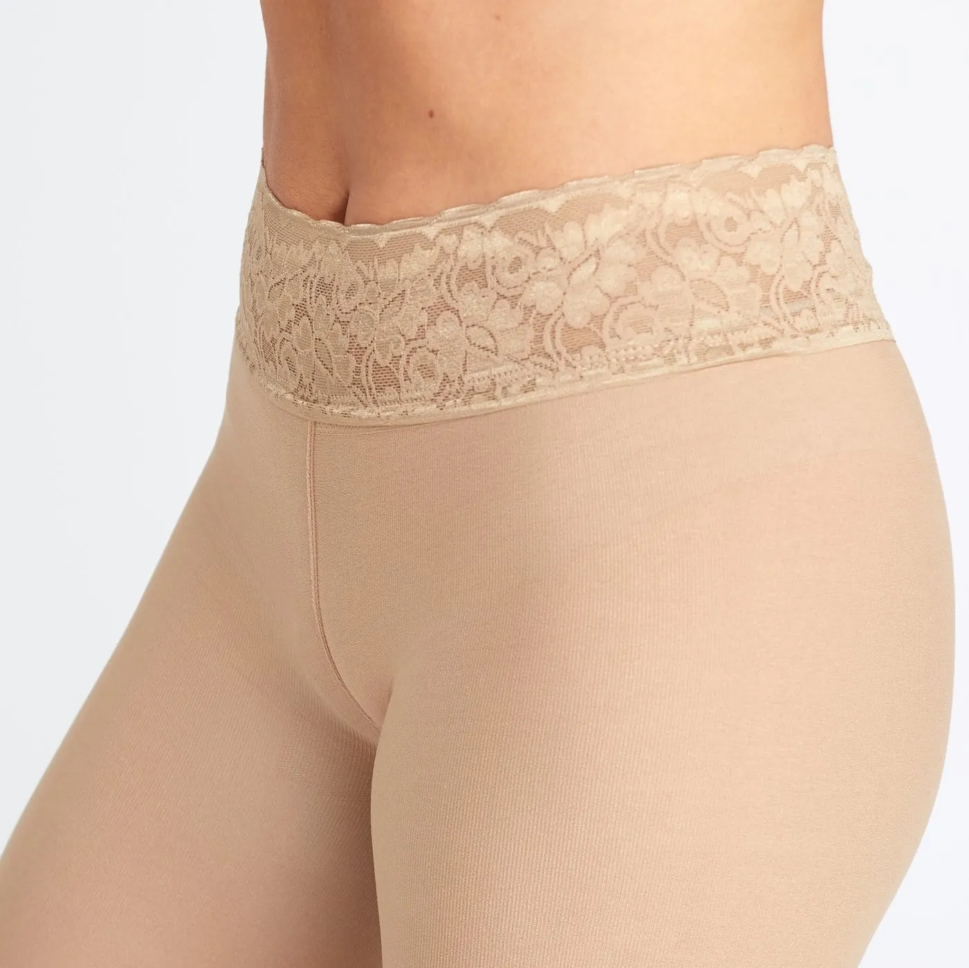 Nude Opaque Tights With Luxe Comfort Waistband