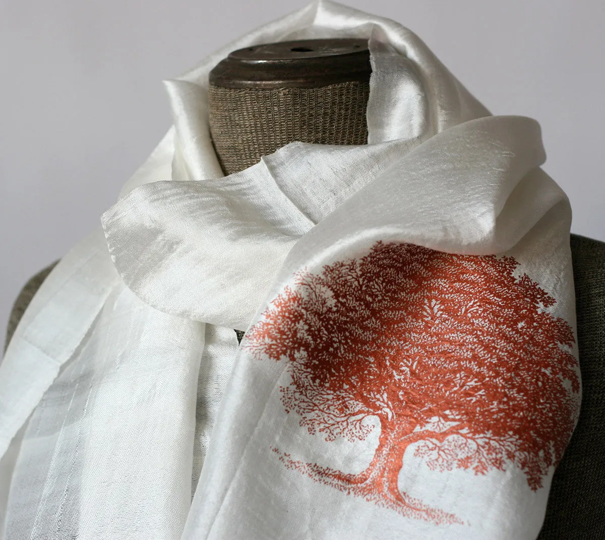 Oak Tree Silk Scarf