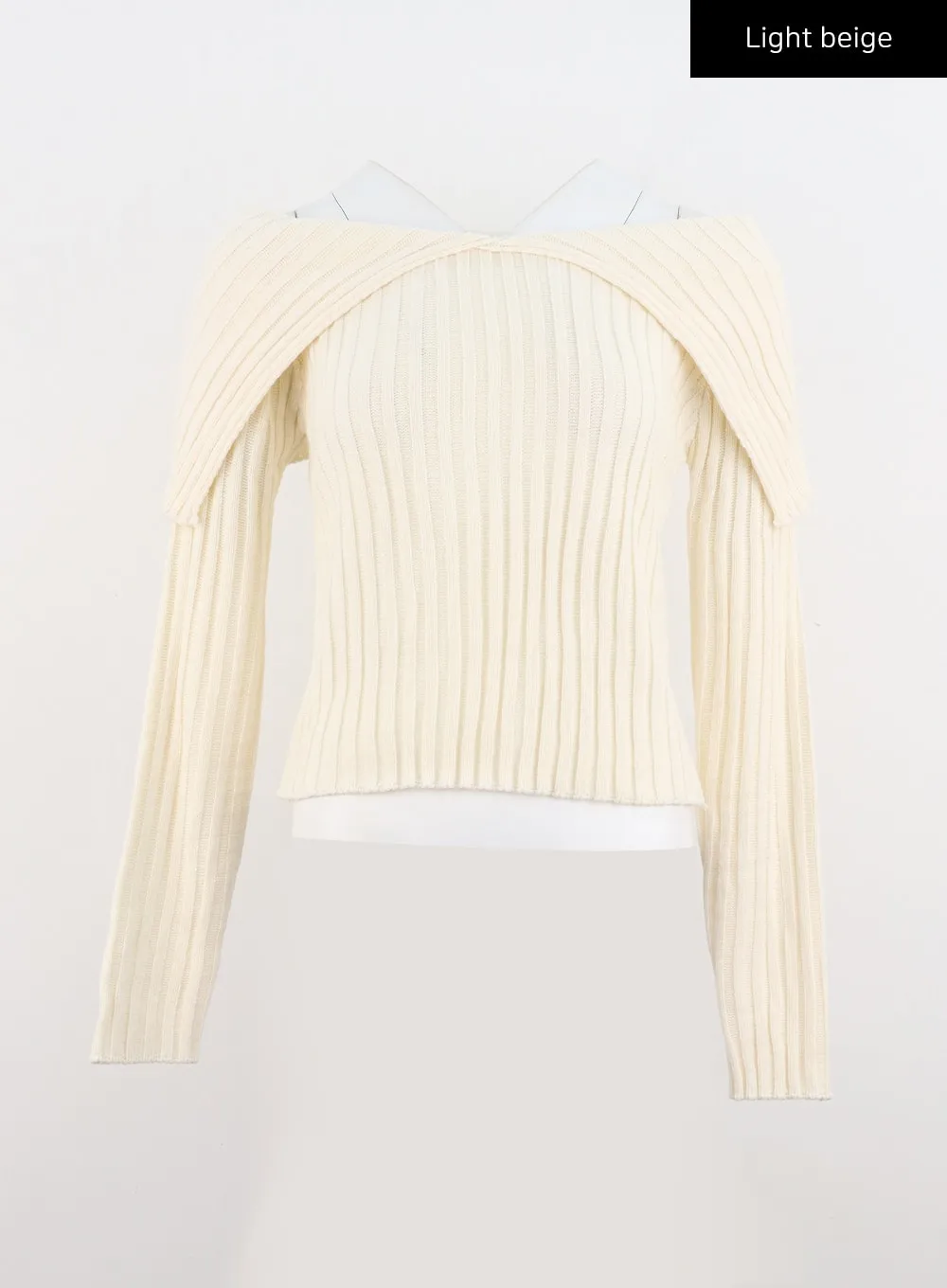 Off-Shoulder Knit Sweater IO320