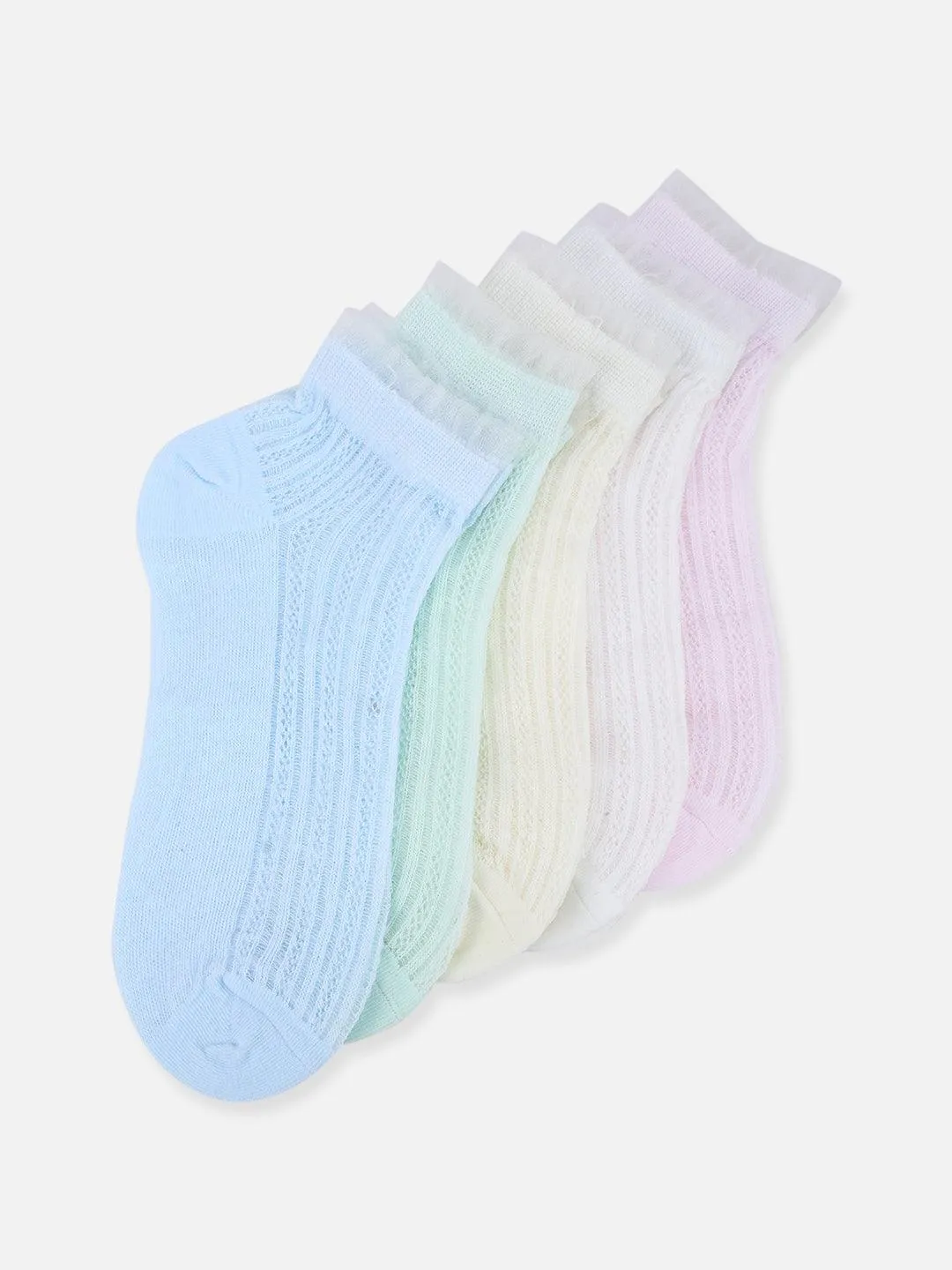 One Friday Multi Solid Socks Set Of 5