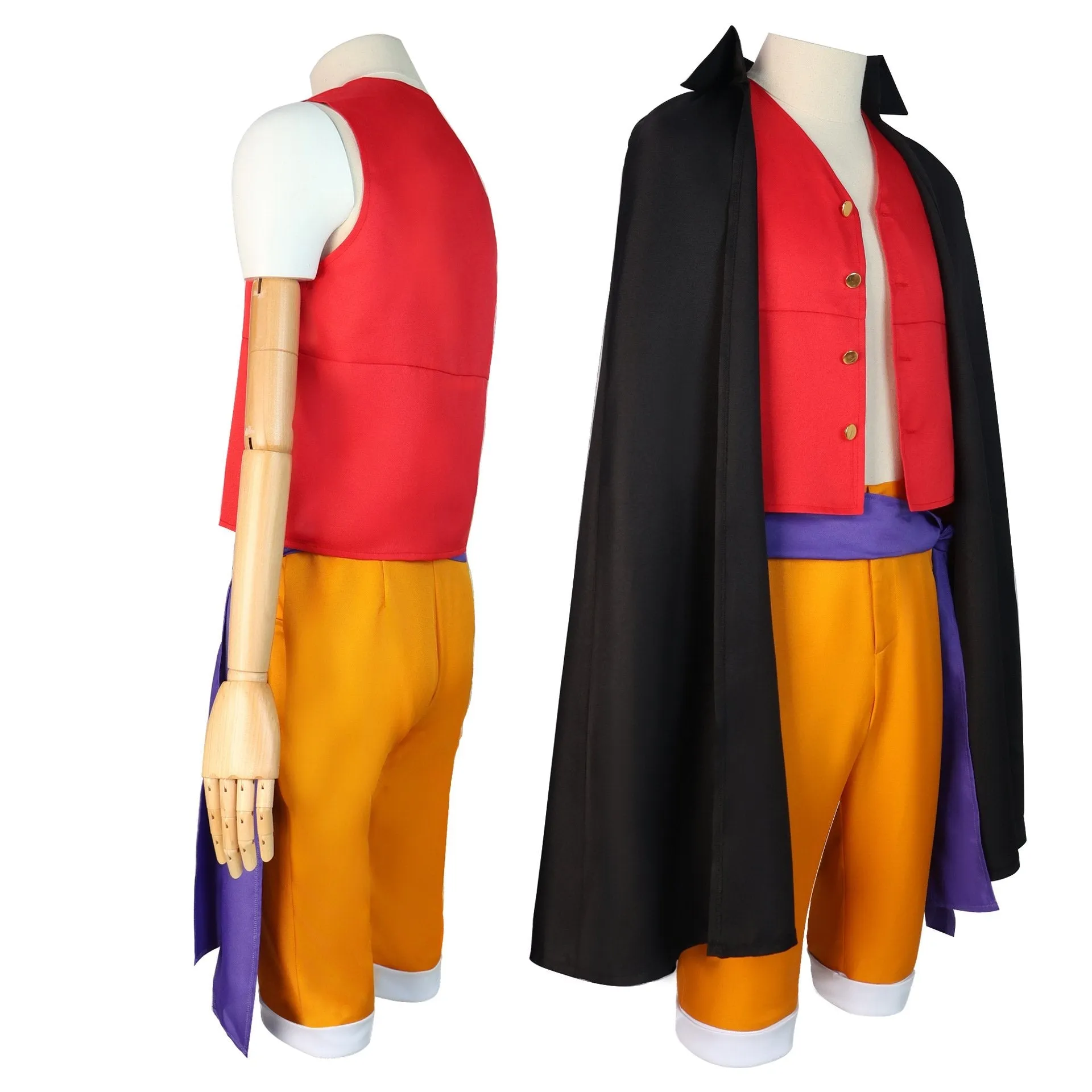 one picece luffy costume Anime Cosplay with straw hat Whole Set