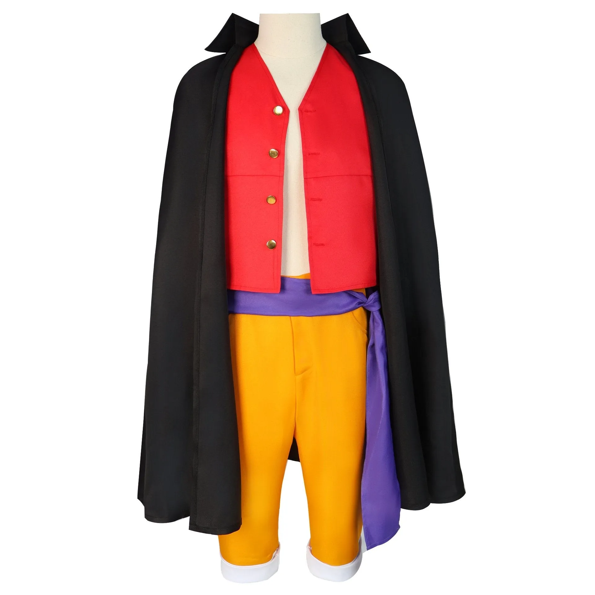 one picece luffy costume Anime Cosplay with straw hat Whole Set