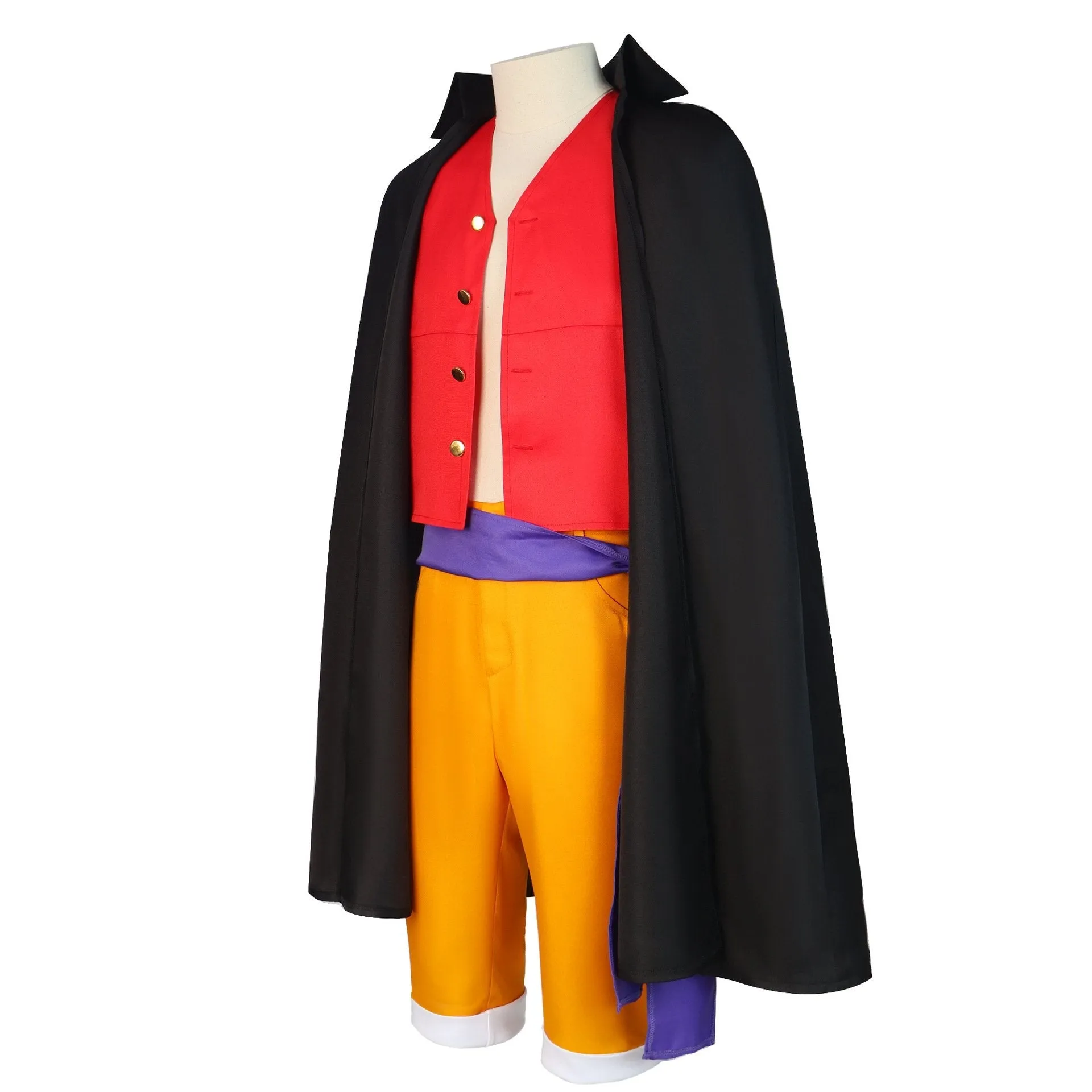 one picece luffy costume Anime Cosplay with straw hat Whole Set