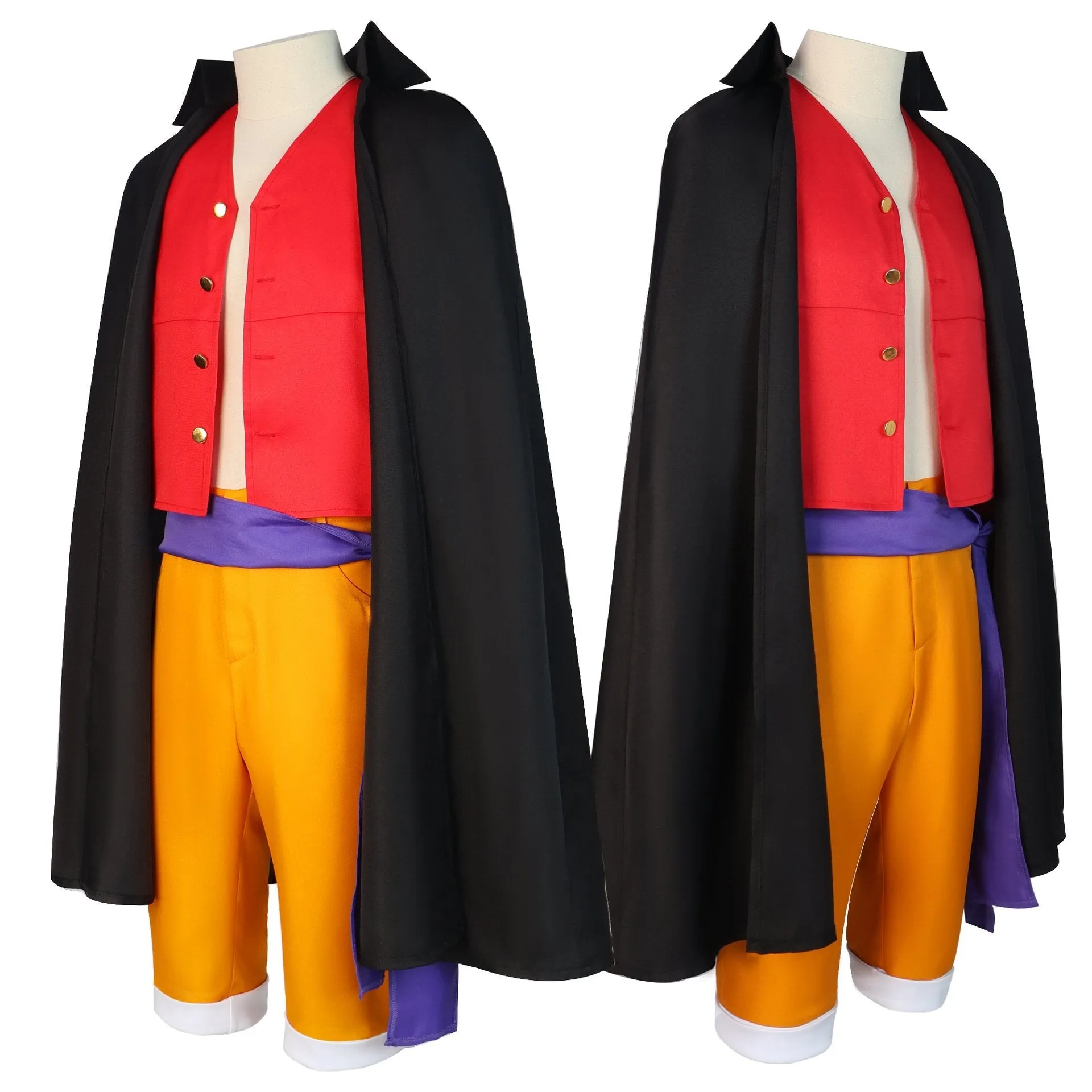 one picece luffy costume Anime Cosplay with straw hat Whole Set