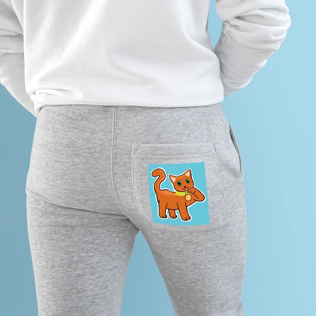 Orange Kitty Premium Fleece Joggers