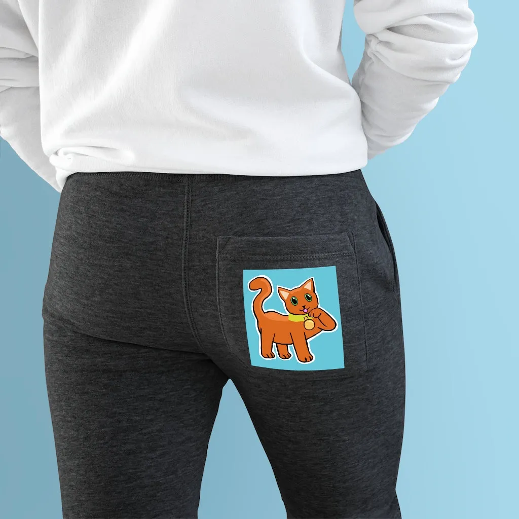 Orange Kitty Premium Fleece Joggers