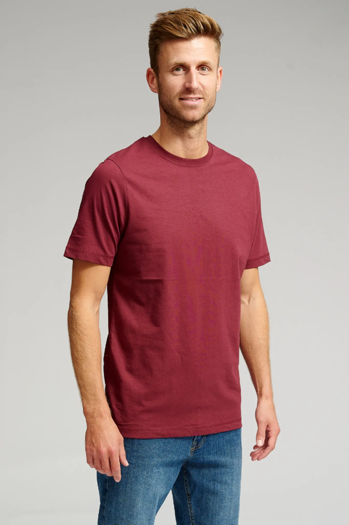 Organic Basic T-shirt - Burgundy