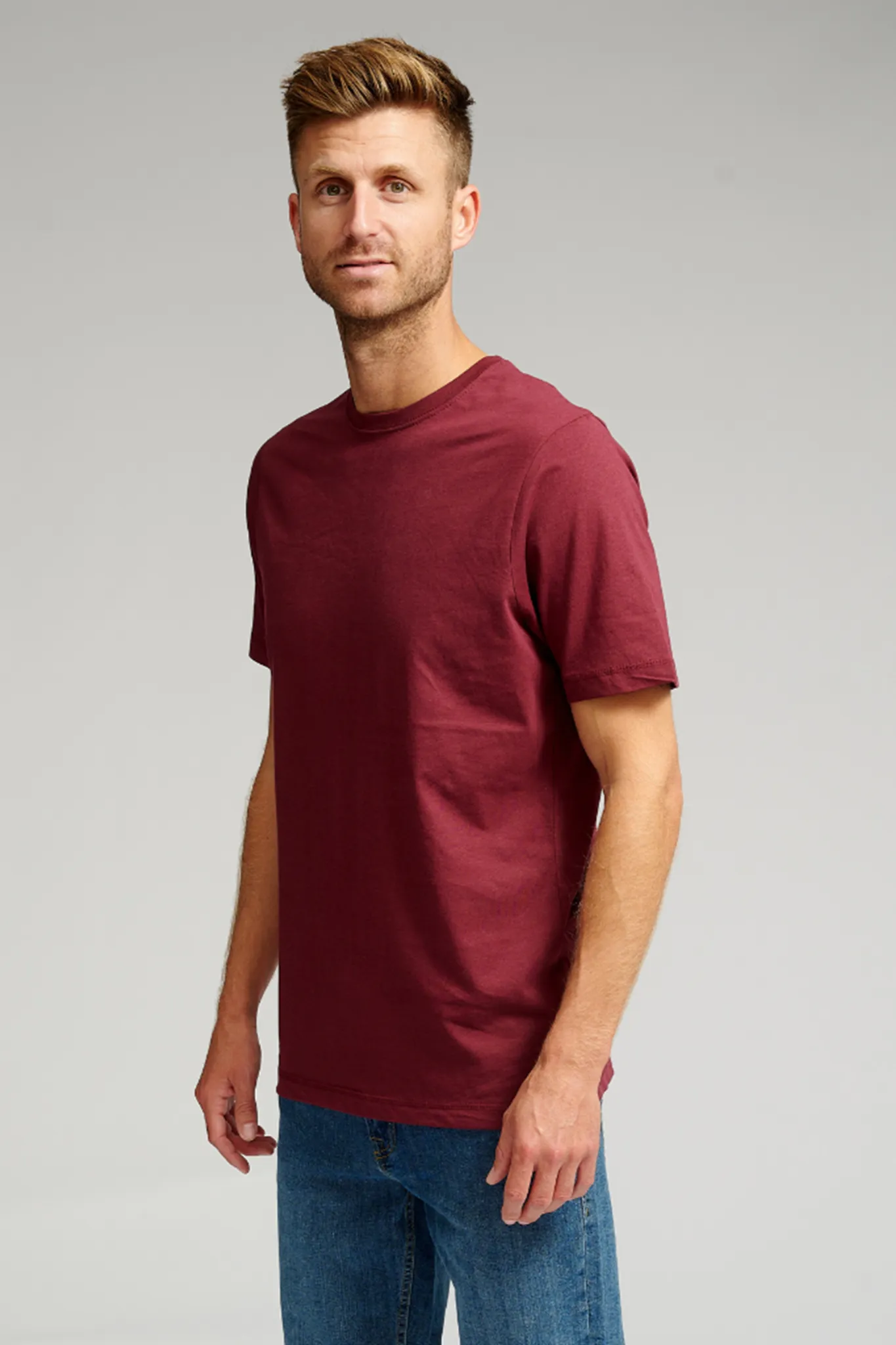 Organic Basic T-shirt - Burgundy