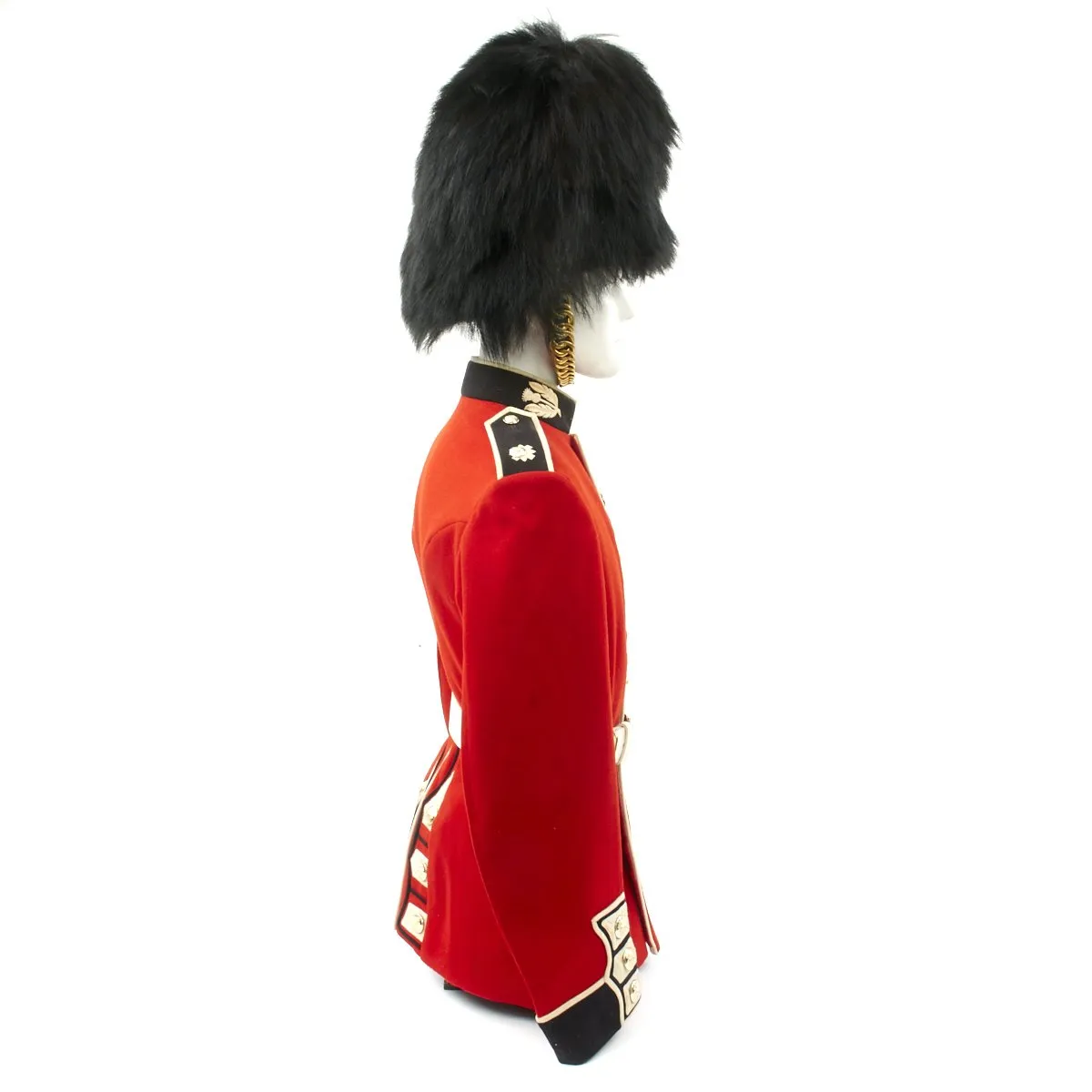 Original British 20th Century Scots Guards Queen's Crown Uniform Set with Bearskin Helmet