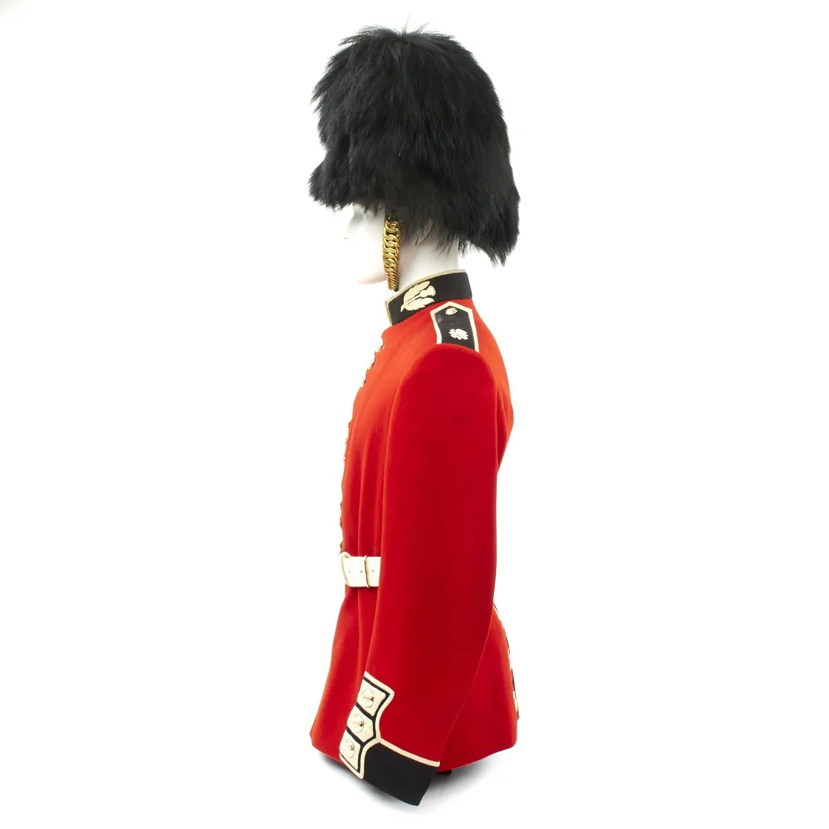 Original British 20th Century Scots Guards Queen's Crown Uniform Set with Bearskin Helmet