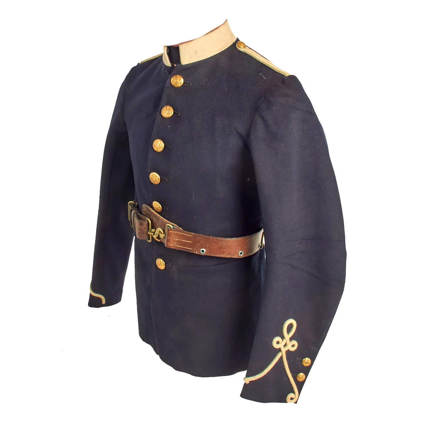 Original British WWI 1914 Dated Regimental Ceremonial No. 1 Dress Blue Uniform Set With Belt