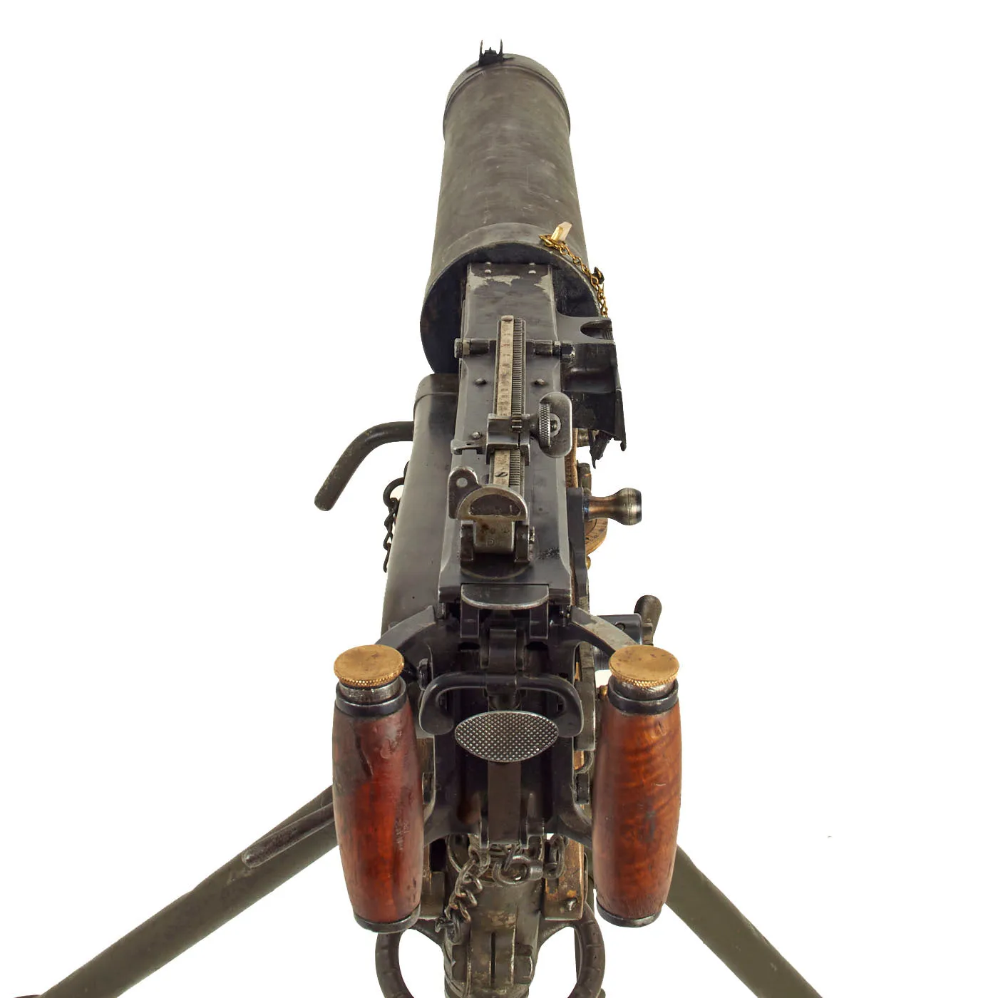 Original British WWII Vickers Display Medium Machine Gun with Tripod - 1915 Dated Crosshead