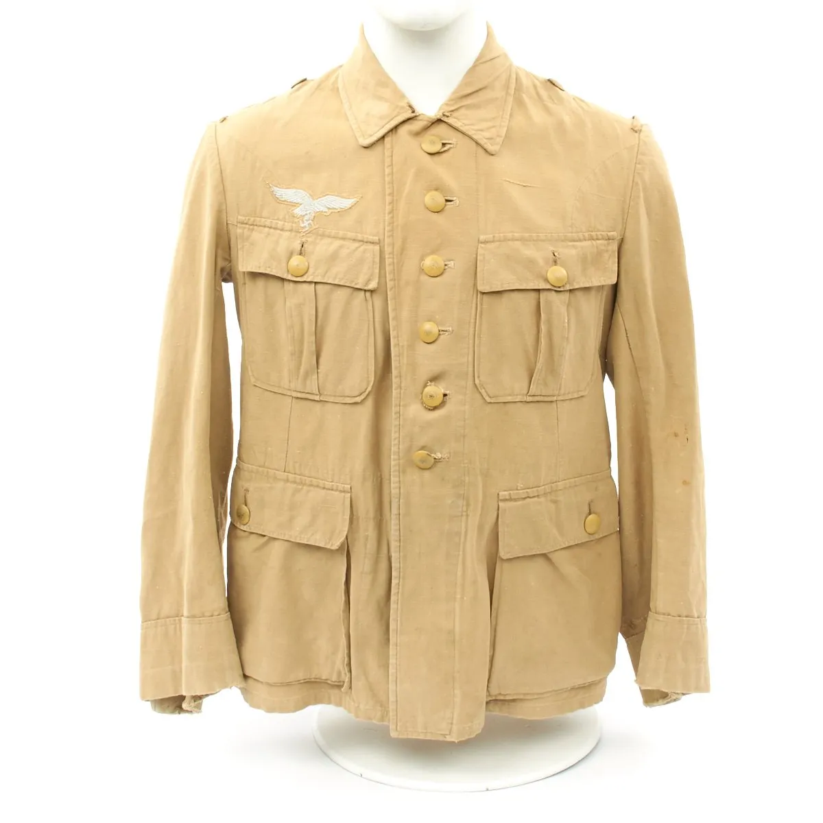 Original German WWII Afrika Korps Luftwaffe Officer Tropical Uniform