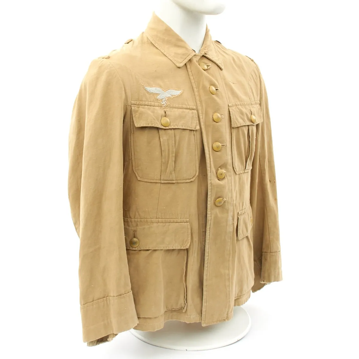 Original German WWII Afrika Korps Luftwaffe Officer Tropical Uniform